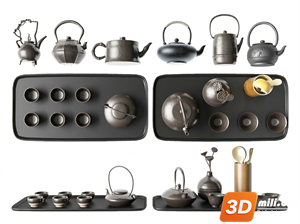 Tea Set 3D Model